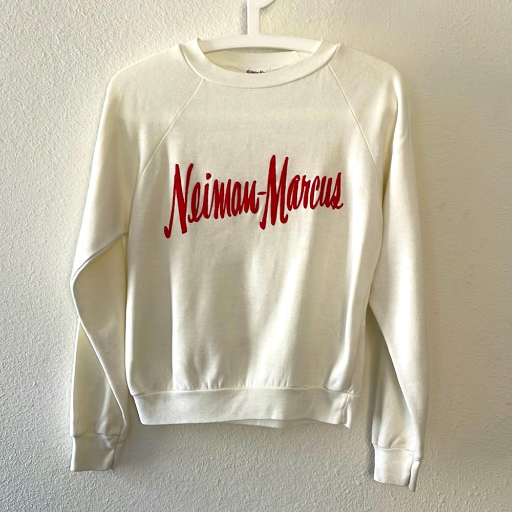Vintage Neiman Marcus Raglan Sweatshirt White